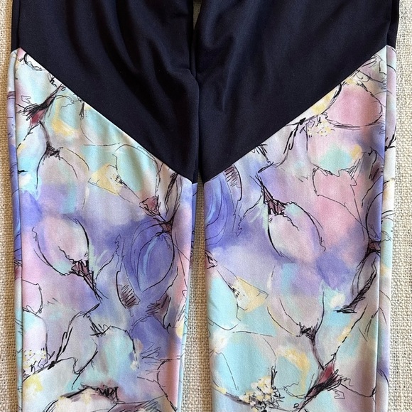 Marika BALANCE COLLECTION Charlotte Spliced Yoga Leggings Floral Watercolor M - Picture 5 of 14
